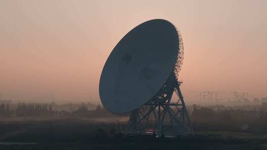 航拍射电望远镜雷达基站视频素材模板下载