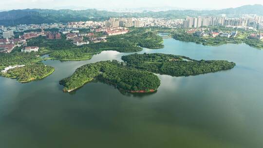 东莞松山湖风景区航拍