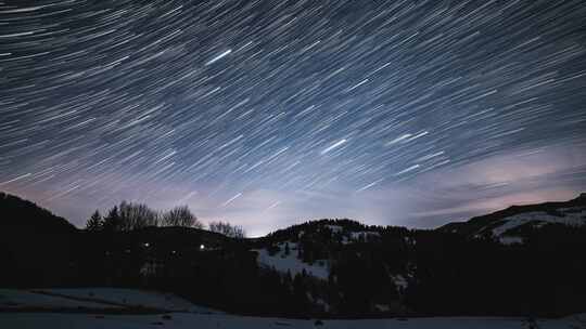 冬季星际轨迹星空天文学延时彗星效应黑暗空