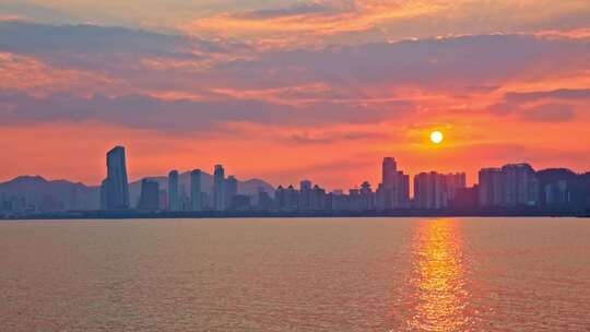 珠海湾夕阳景点