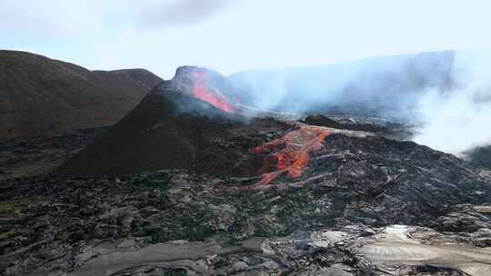 火山，熔岩，喷发，冰岛