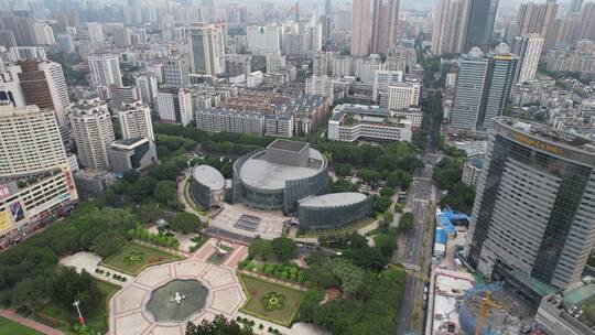 福建大剧院航拍，福建省歌舞剧院