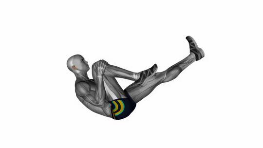 人体躺着屈臀伸展健身锻炼3D演示