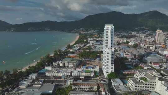 HDR泰国普吉岛芭东海滩航拍自然景观视频素材模板下载