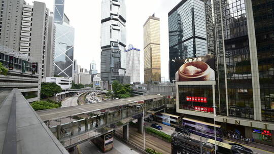 香港中环交通延时视频素材模板下载