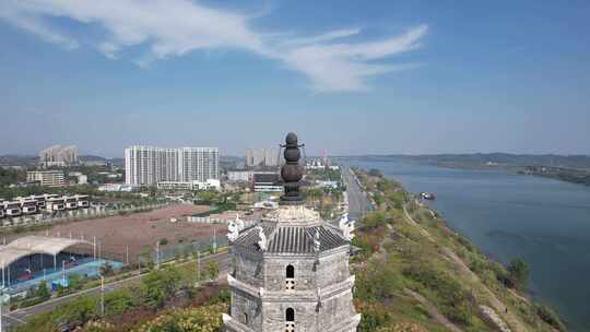 湖南衡阳来雁塔地标建筑航拍