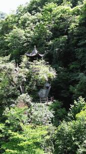 竖版航拍湖北神农架天燕景区4A景区