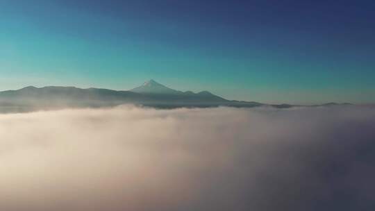 云，火山，景观，以上