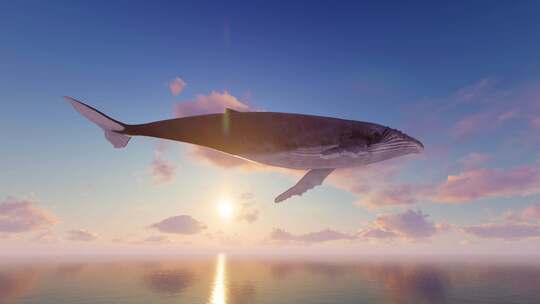 鲸鱼飞翔 大气震撼唯美鲸鱼
