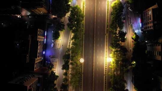 夜间城市交叉路口交通九江长虹立交桥夜景