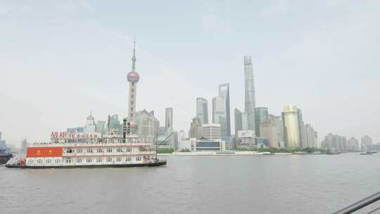 上海东方明珠外滩/陆家嘴航拍/黄浦江