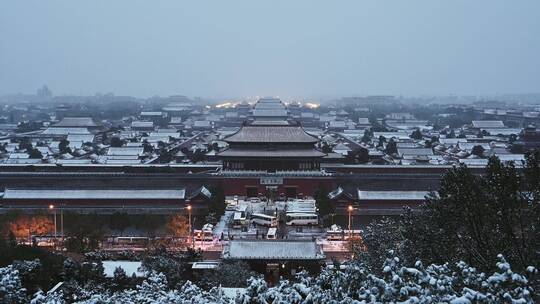 2022年北京故宫第一场雪直录4K视频