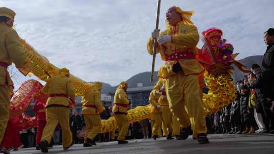 节日舞龙庆祝