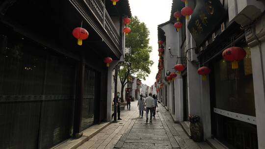 苏州七里山塘街古建筑人文