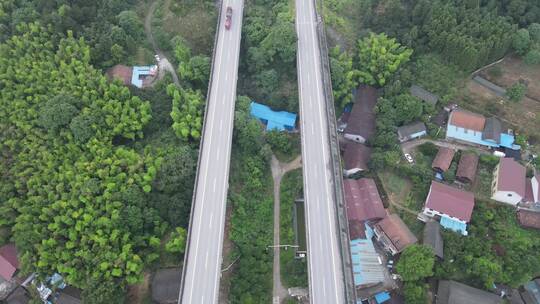 交通运输高速路隧道航拍视频