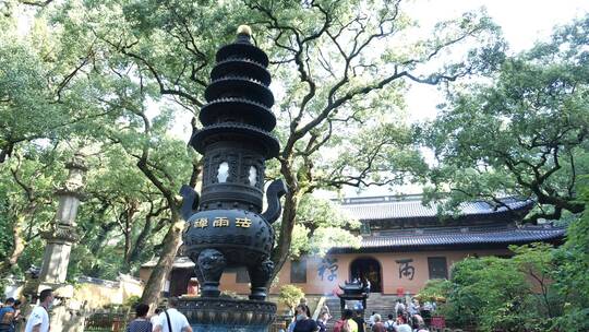 浙江普陀山法雨寺禅院建筑视频