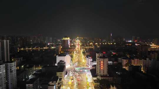 四川德阳夜景航拍