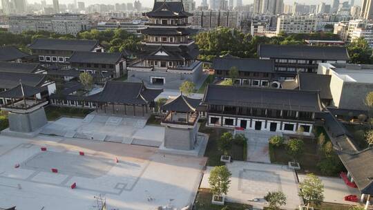 广州古风建筑航拍