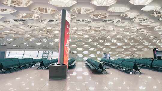 深圳机场候机大厅视频素材模板下载