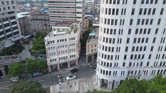 广州爱群大厦七楼建筑视频素材模板下载