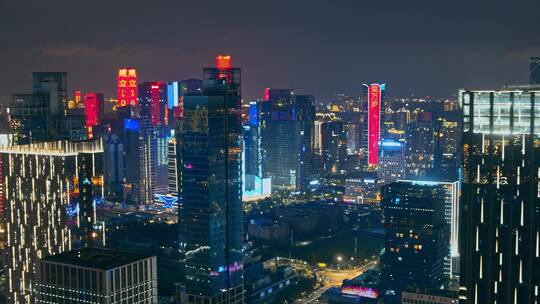 广西南宁城市夜景航拍