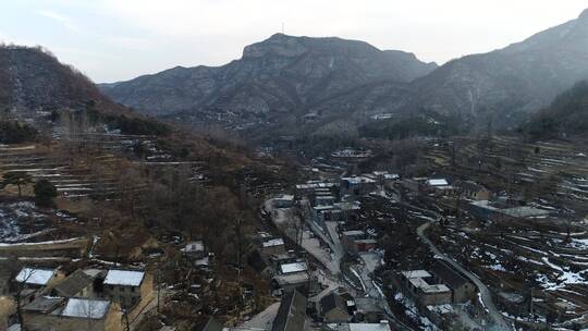 太行山深处村庄山村古村视频素材模板下载