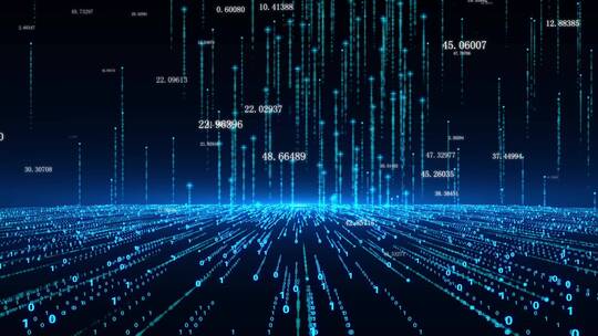 二进制科技数字流数字科技背景视频素材模板下载