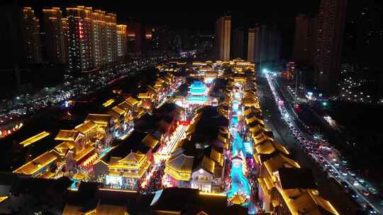 甘肃兰州七里河区兰州老街夜景