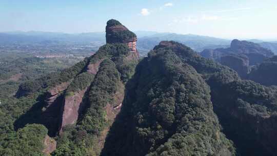 广东丹霞山5A景区丹霞地貌航拍