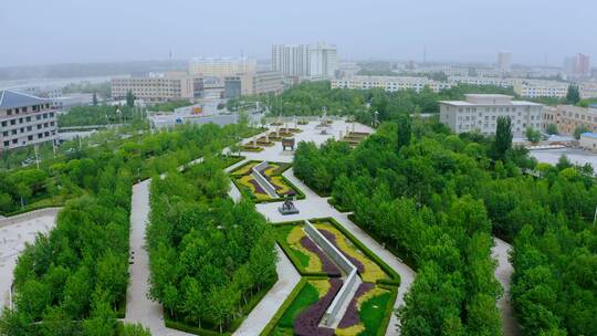 新疆若羌县城风貌视频素材模板下载