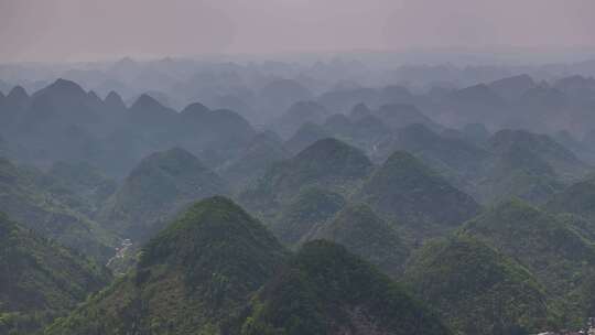 贵州兴义东峰林喀斯特地貌航拍自然景观