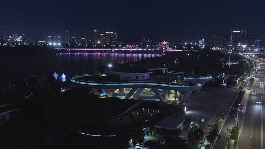 绍兴上虞城市阳台夜景