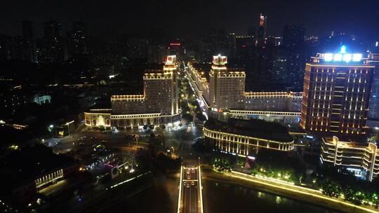 福州 闽江 两岸 夜景 灯光