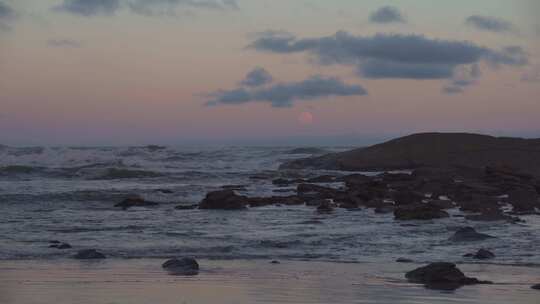 夕阳大海海边落日日出