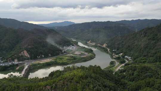 客家梅州大埔县235国道北环公路风光