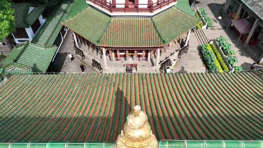 广东省广州市越秀区六榕寺古建筑屋顶特写