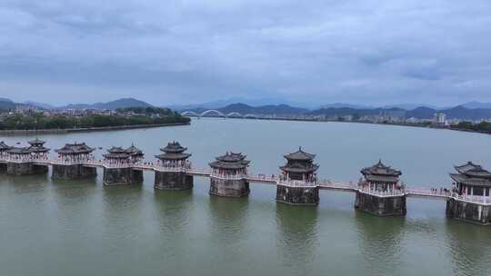 潮州广济桥航拍视频素材模板下载