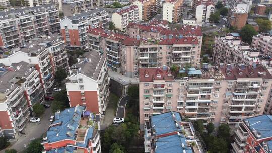 航拍湖北宜昌西陵区城区建设