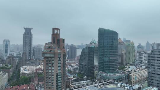 俯拍上海南京东路视频素材模板下载