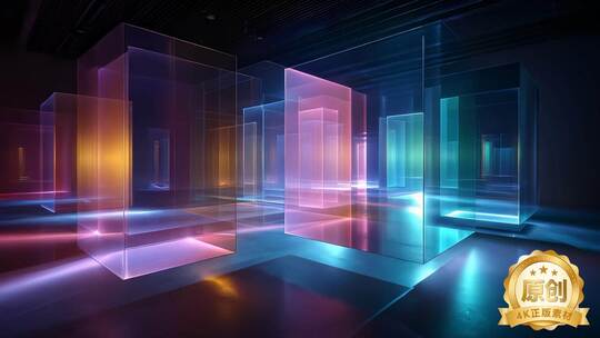几何空间无限延伸抽象艺术科技感十足