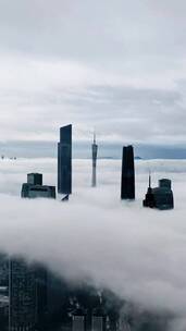 城市建筑航拍，沦陷在这美丽的云层里