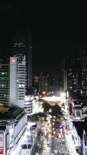 南宁中山路夜景竖屏航拍