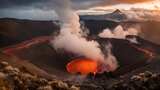 火山喷发自然景观高清在线视频素材下载