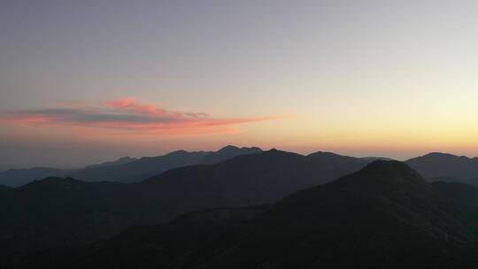 航拍南岳衡山绝美日落风光