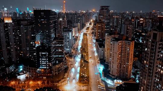 衡山路夜景航拍