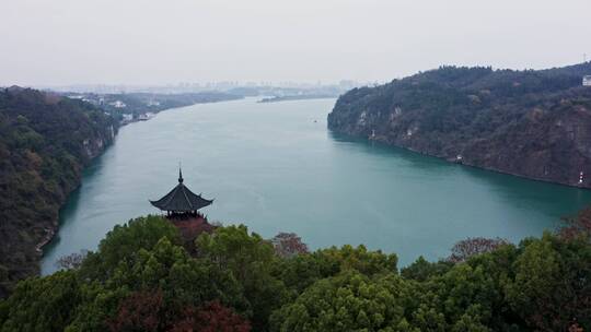 湖北宜昌西陵峡三游洞航拍