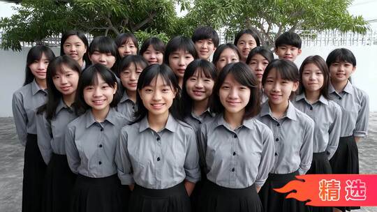 青春洋溢的毕业季合影美好瞬间定格