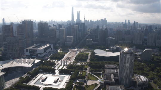 上海世纪大道中轴线航拍
