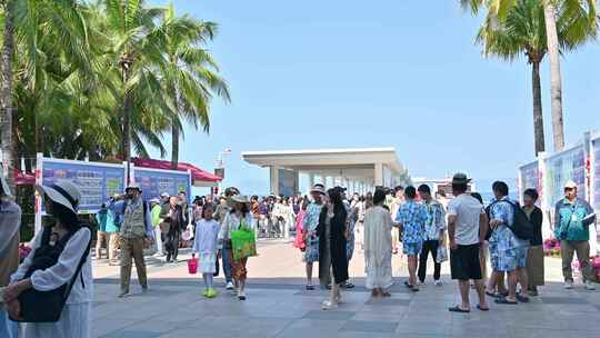 海南三亚西岛风景区游客旅游治愈唯美镜头