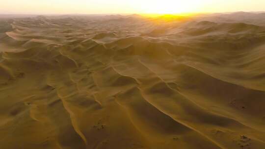 腾格里沙漠日落景观视频素材模板下载